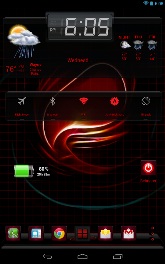 Next Launcher 3D Red Swirl HD 2.1