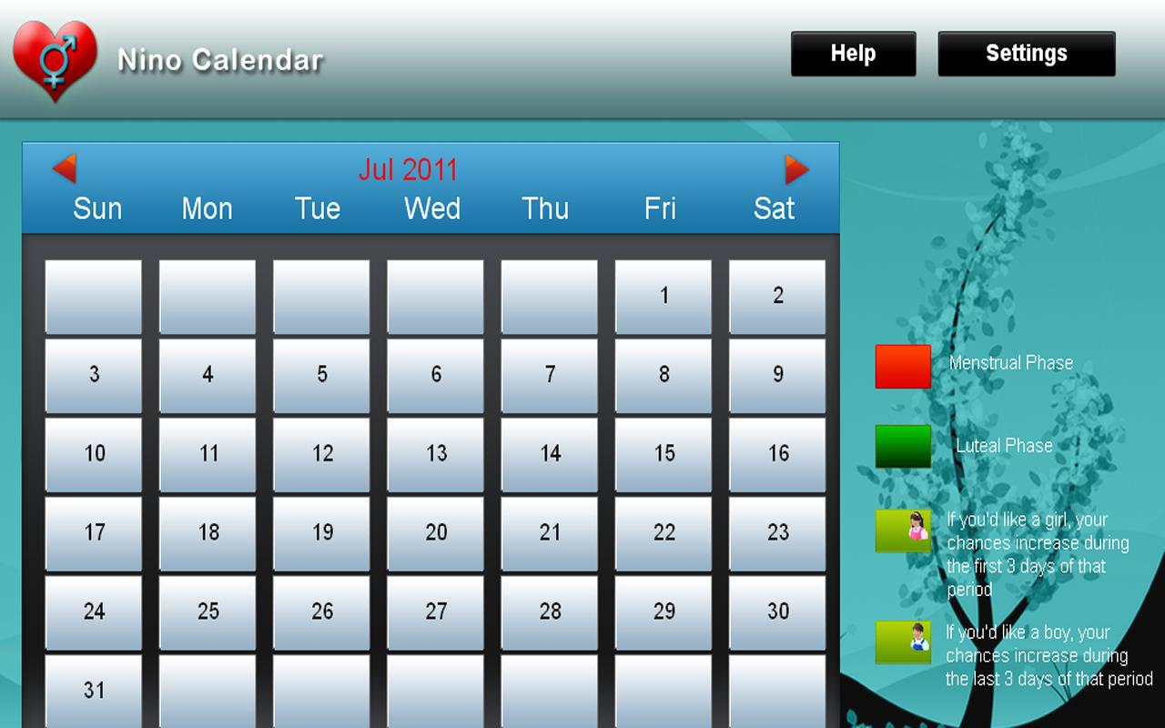 Nino Calendar for tablet 1.0.0