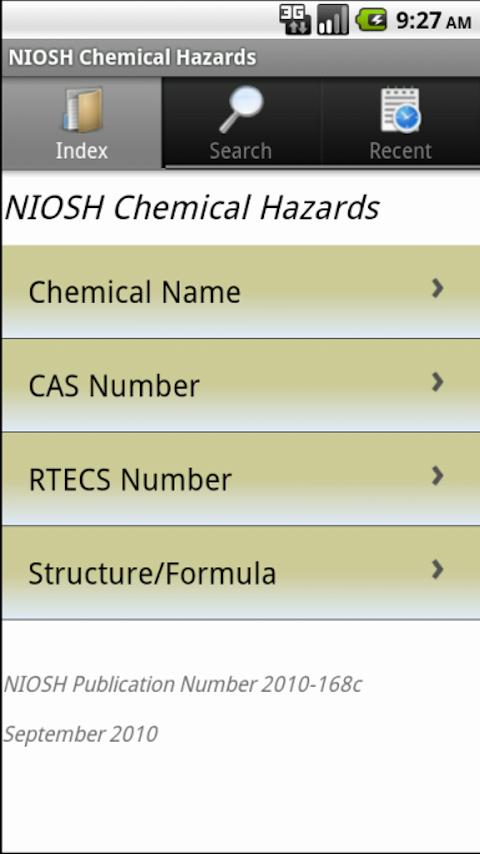 NIOSH Chemical Hazards 1.0.5