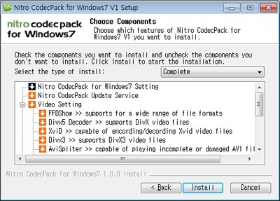 Nitro CodecPack for Windows7 1.0