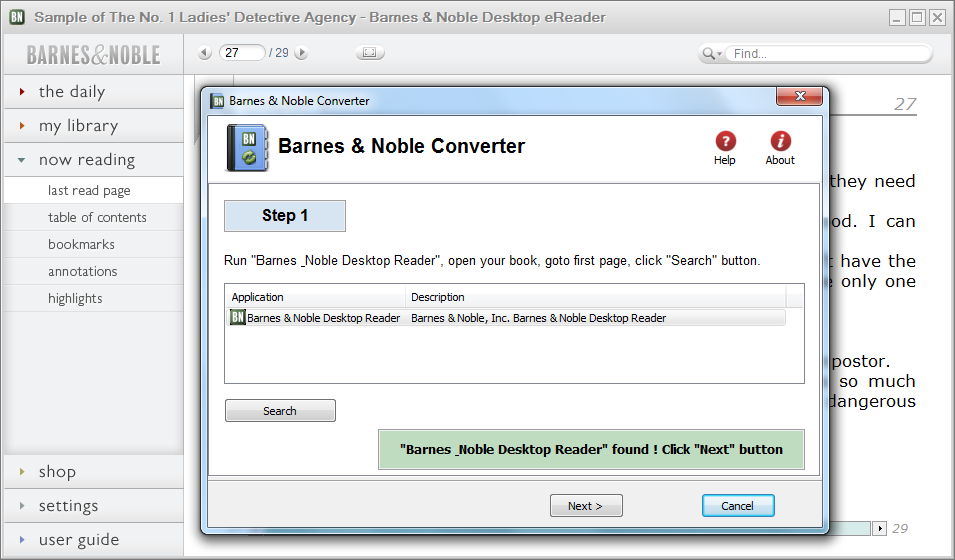 NOOK eBook to PDF Converter 2.1.0.273
