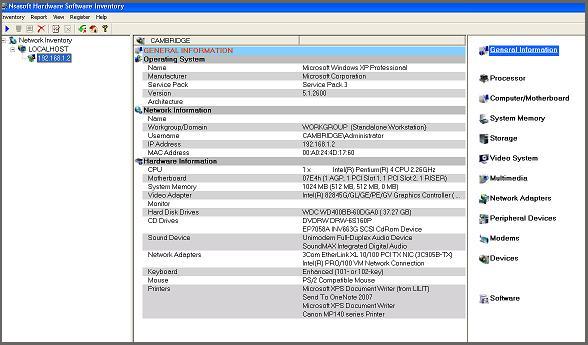 Nsasoft Hardware Software Inventory 1.6.6