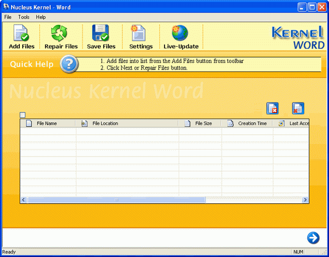 Nucleus Kernel Word Document Repair Software 4.03