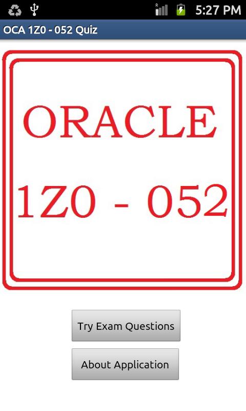 OCA 1Z0 - 052 Quiz 1.0