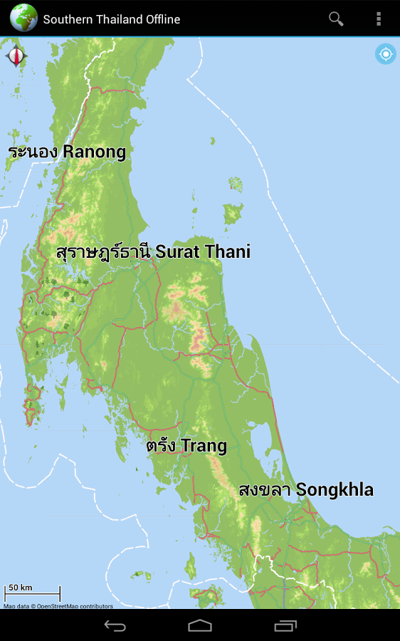 Offline Map Southern Thailand 3.8