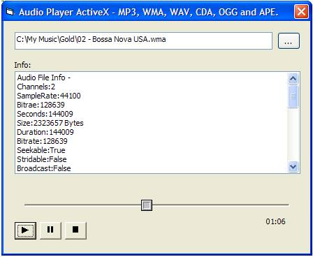 OGG APE Player ActiveX (OCX) 1.0