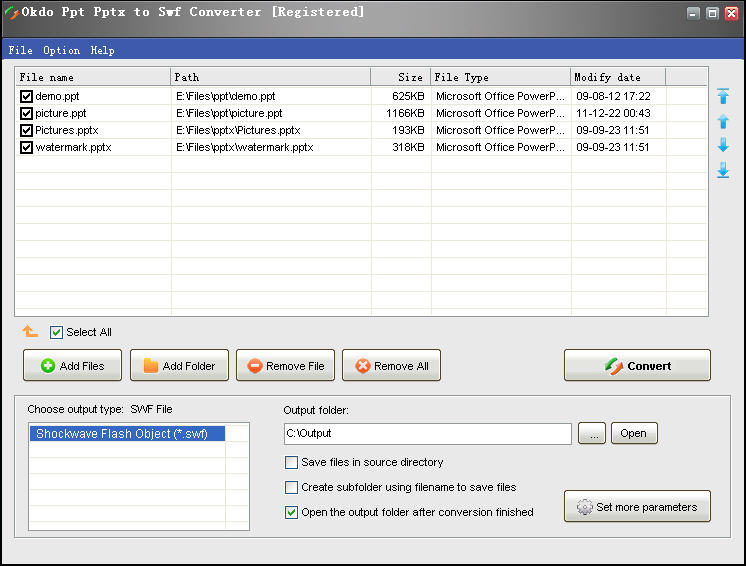 Okdo Ppt Pptx to Swf Converter 4.6