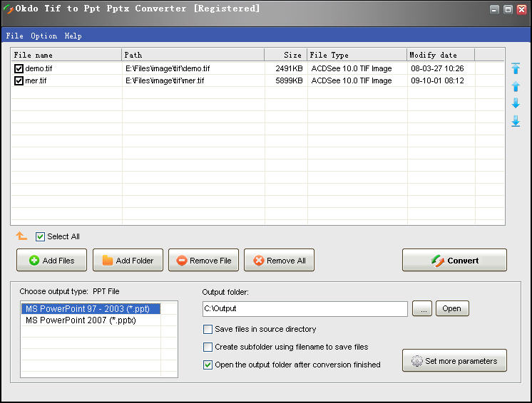 Okdo Tif to Ppt Pptx Converter 4.6