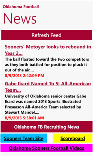 Oklahoma Football News 5.0.0.0