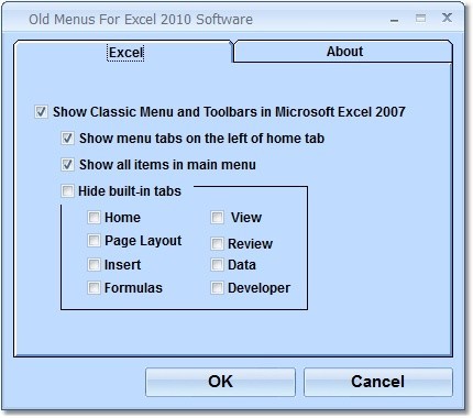 Old Menus For Excel 2010 Software 7.0