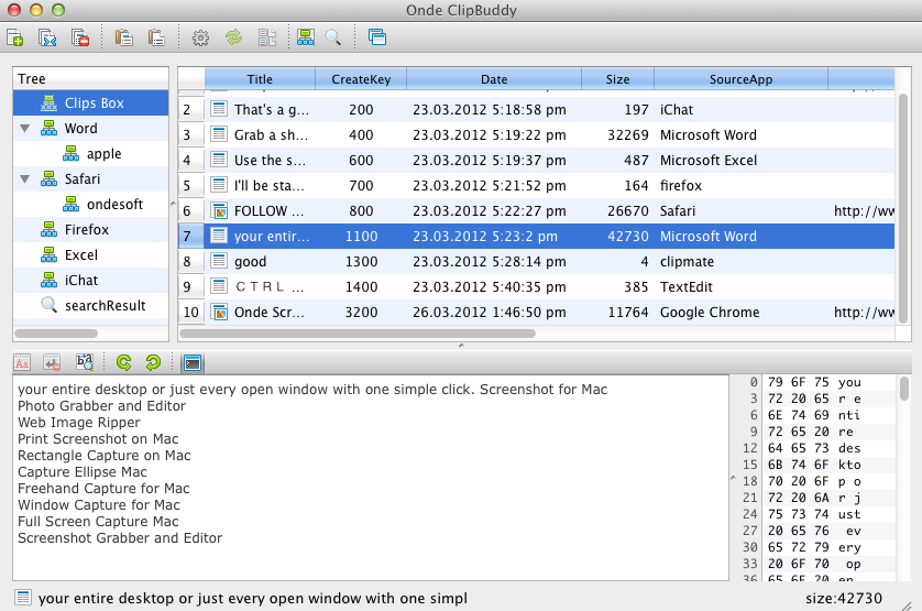 Onde ClipBuddy for Mac 1.06