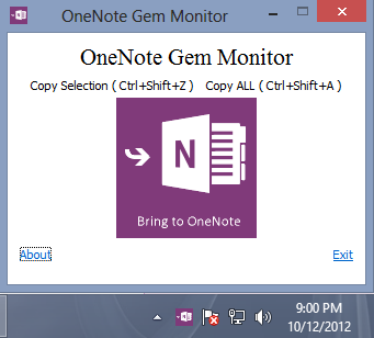 OneNote Gem Monitor 1.0.0.9