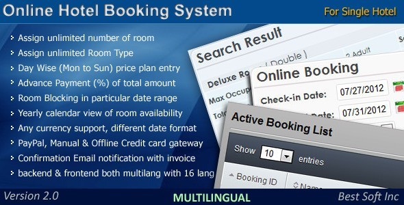 Online Hotel Booking System 2.3