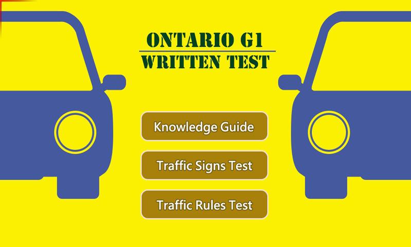 Ontario G1 Driver Written Test 1.0.0