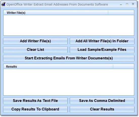 OpenOffice Writer Extract Email Addresses From Documents Software 7.0
