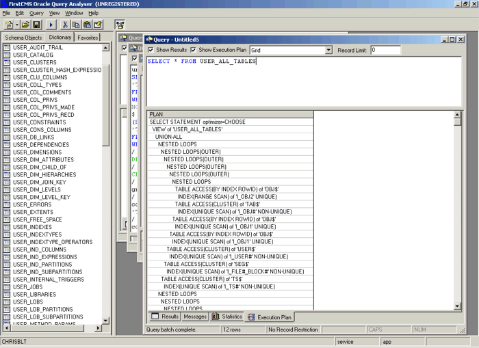 Oracle Query Analyser 2.0