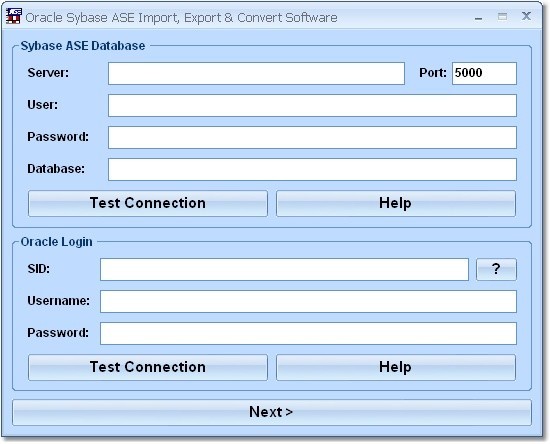 Oracle Sybase ASE Import, Export & Convert Software 7.0