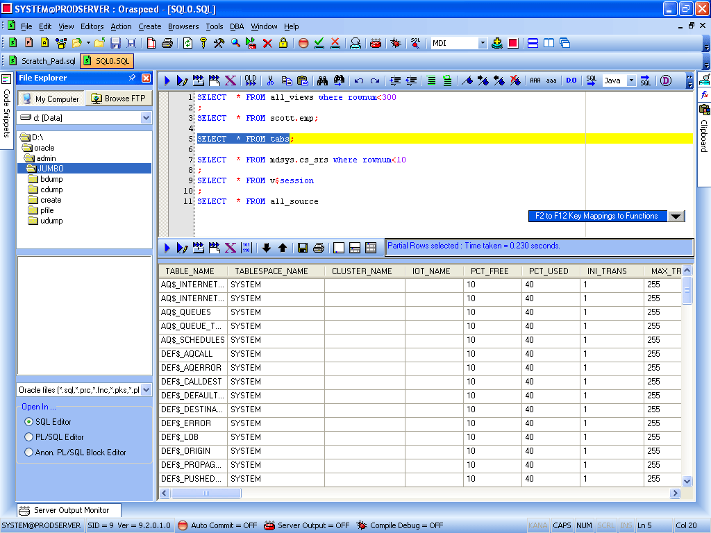 Oraspeed SQL Editor 3.8.0