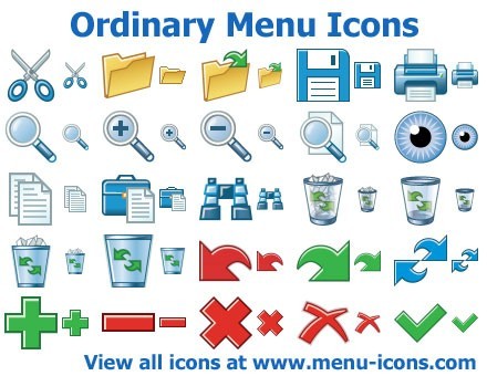 Ordinary Menu Icons 2013