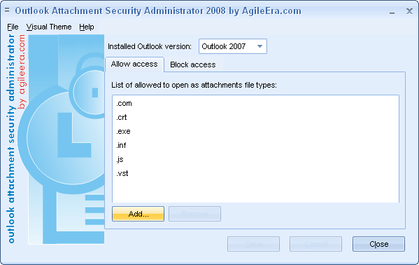 Outlook Attachment Security Administrator 2008