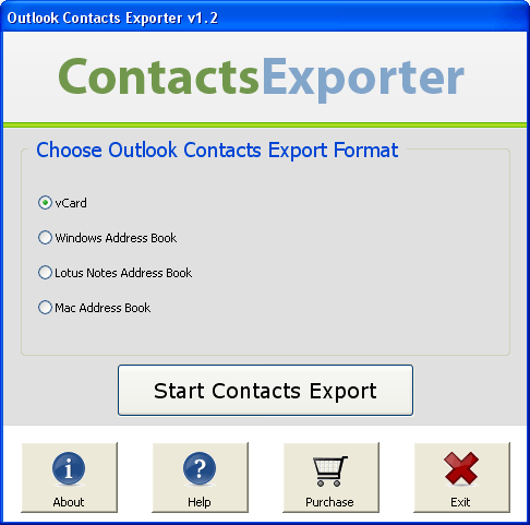 Outlook Contacts Exporter 1.6