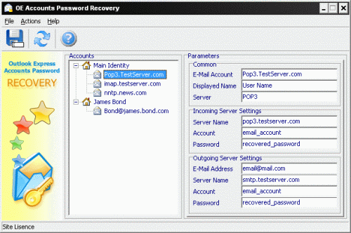 Outlook Express Accounts Password Recovery 2.1.8.5