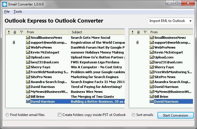 Outlook Express to Outlook Converter Tool 1.0.0.0