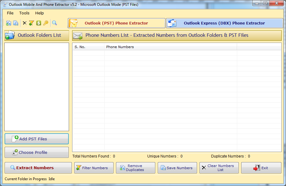 Outlook Mobile & Phone Number Extractor 5.2