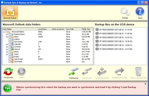 Outlook Sync & Backup Portable 2.0.0.6