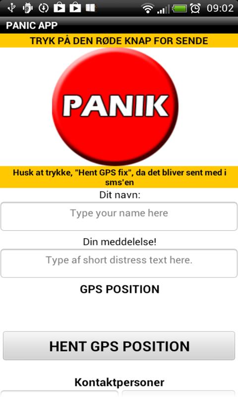 Overfald panik GPS SMS sender 1.0