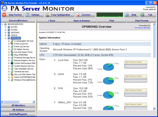 PA Server Monitor Free Edition 3.3