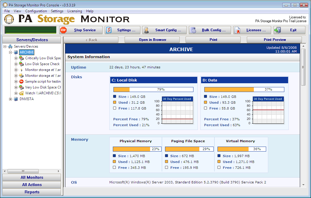PA Storage Monitor Pro 3.3