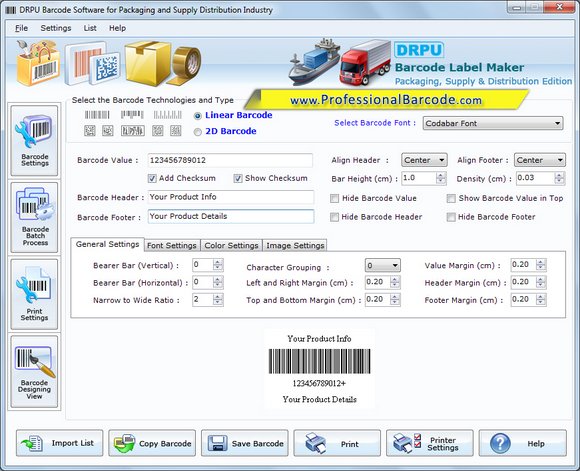 Packaging Distribution Barcode Download 7.3.0.1