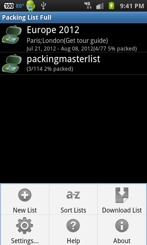 Packing List - Full 3.1.3