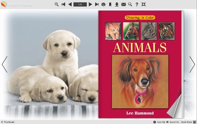 Page Flip Book Template - Cute Dog Style 1.0