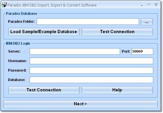 Paradox IBM DB2 Import, Export & Convert Software 7.0