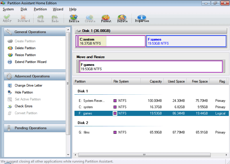 Partition Assistant Home Edition 2.1