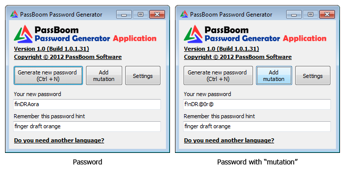 PassBoom Password Generator Application 1.0