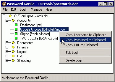 Password Gorilla 64-bit 1.5.3.6.3