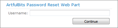 Password Reset Web Part 1.1