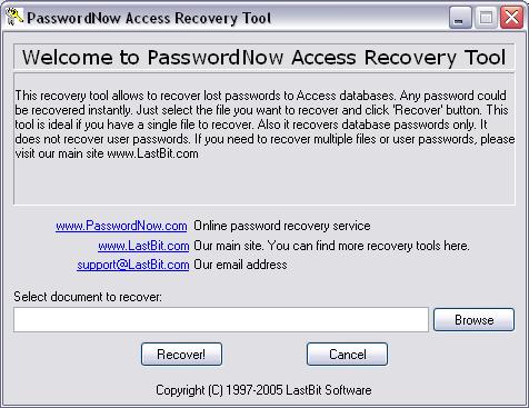 PasswordNow Access Recovery Tool 3.0