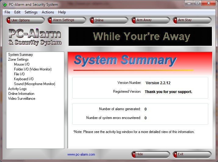 PC-Alarm and Security System 2.2.12