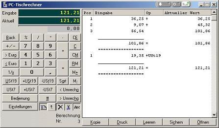 PC-Tischrechner - PC Printing Calculator 1.30.074