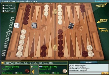 PC Backgammon Online 2.2