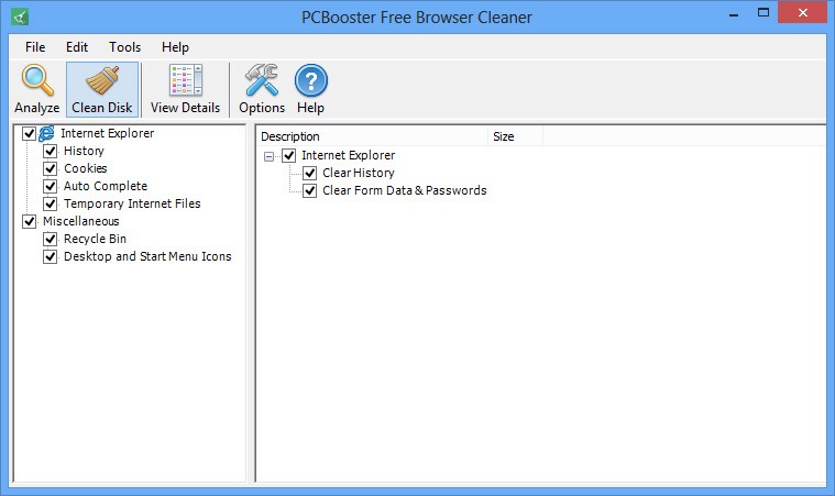 PCBooster Free Browser Cleaner 7.3.4