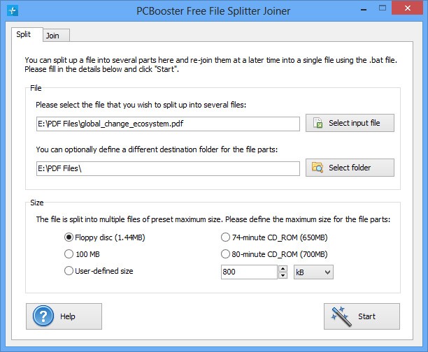 PCBooster Free File Splitter Joiner 7.3.4