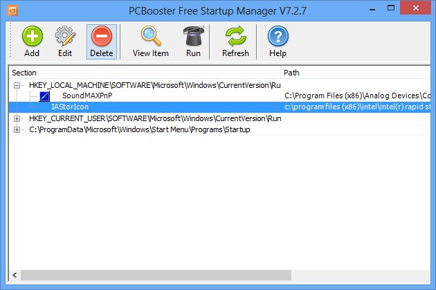 PCBooster Free Startup Manager 7.3.4