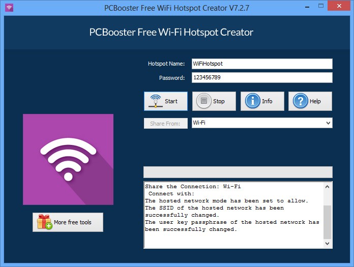 PCBooster Free Wi-Fi Hotspot Creator 7.3.4