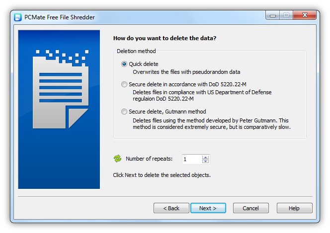 PCMate Free File Shredder 6.6.3