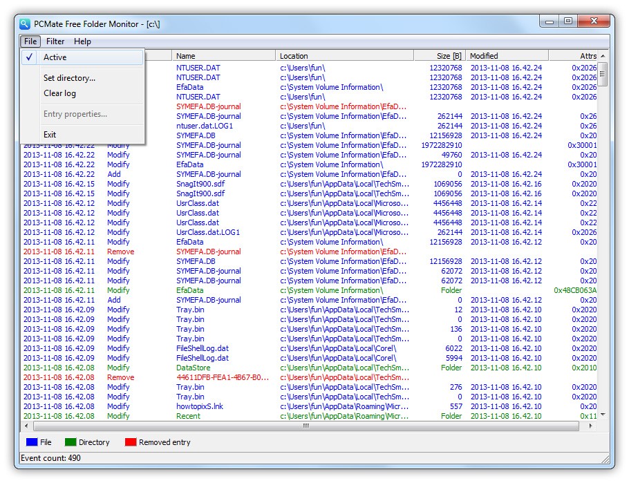 PCMate Free Folder Monitor 6.6.3
